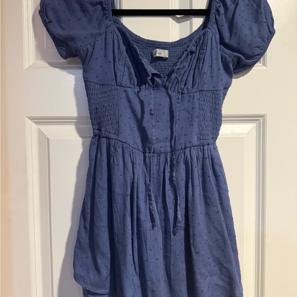 Hollister Blue Puff Sleeve Dress